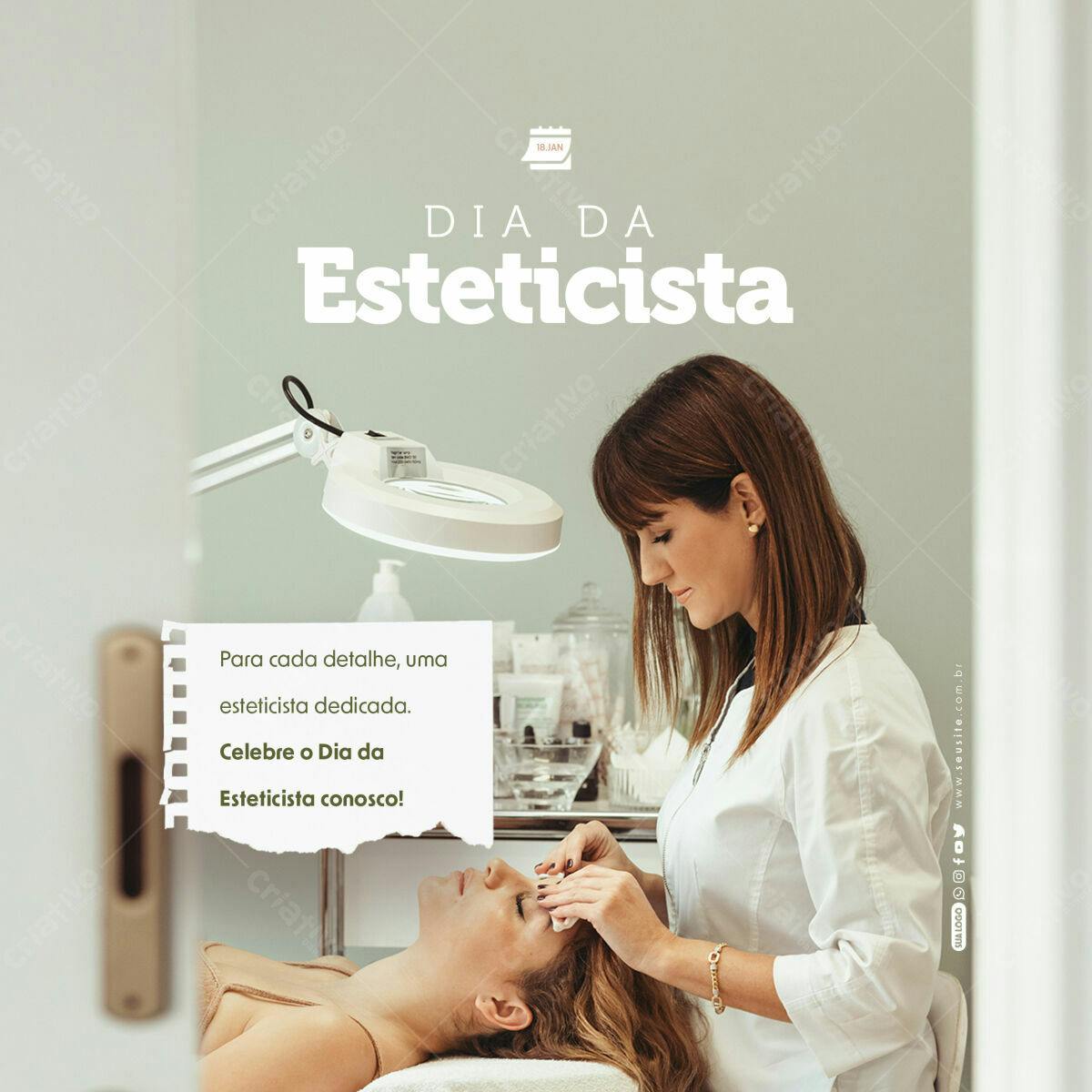Post para o Dia da Esteticista PSD Editável