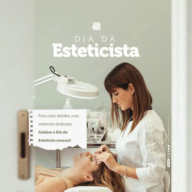 Social media dia da esteticista dedicada