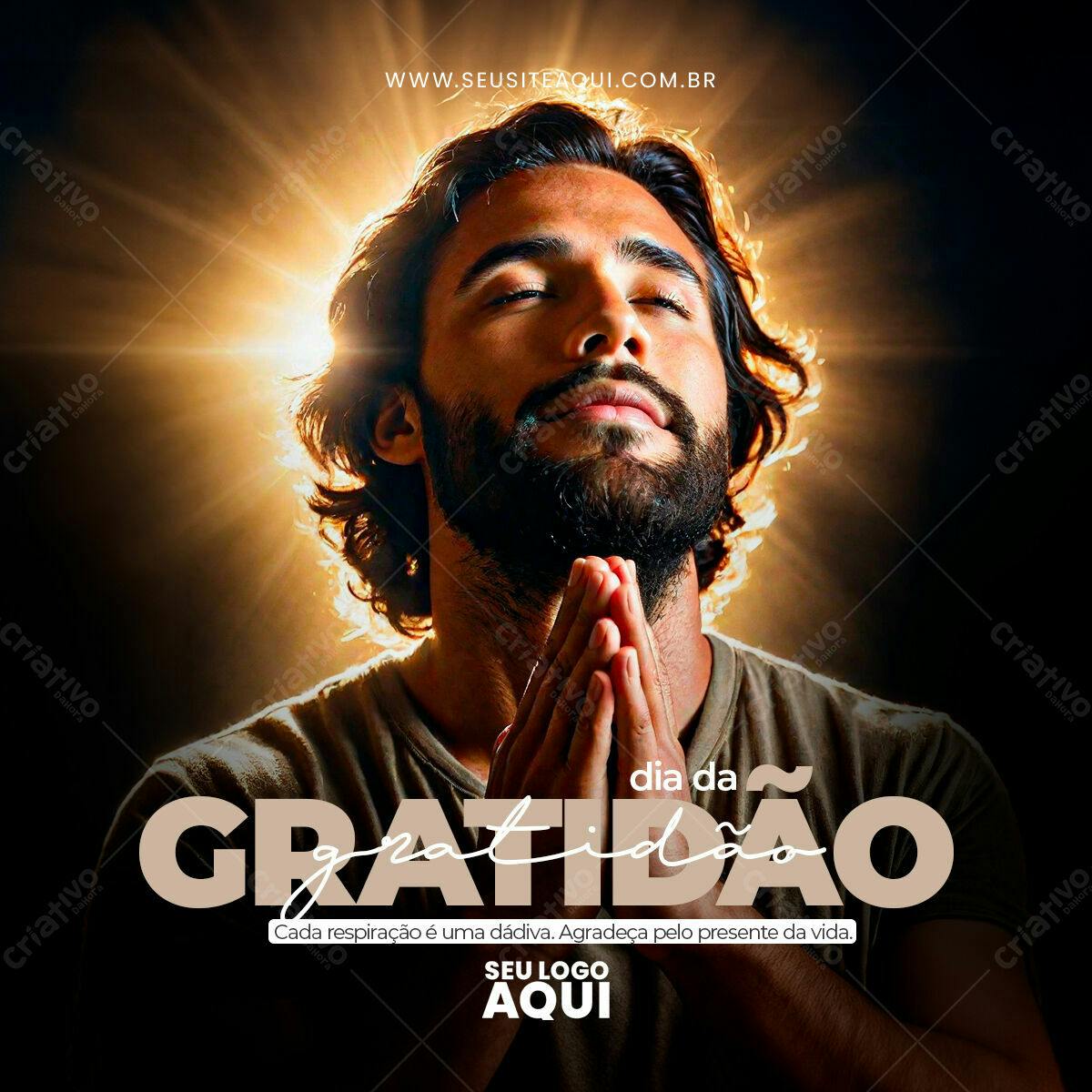 Post para o Dia da Gratidão PSD Editável