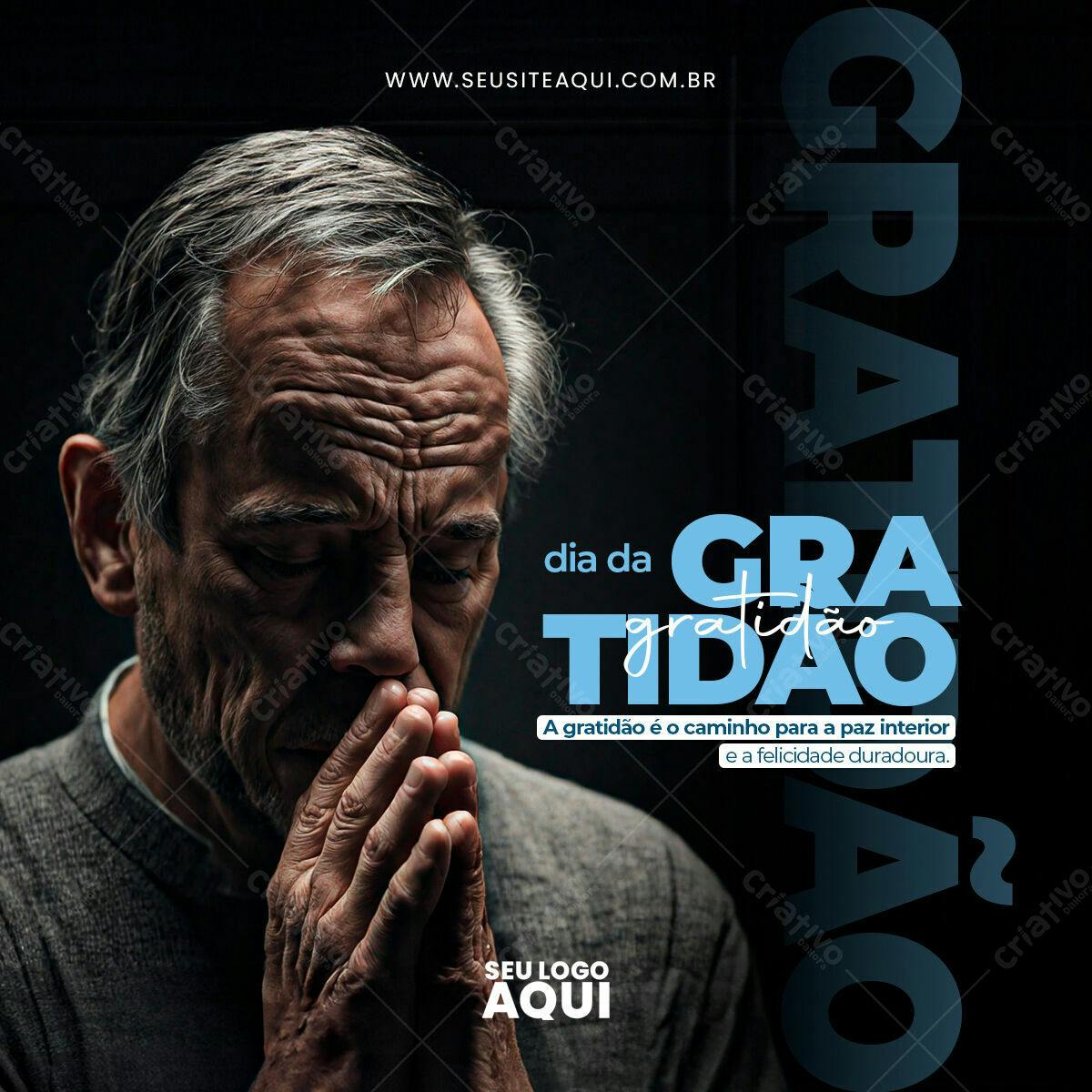 Post para o Dia da Gratidão PSD Editável