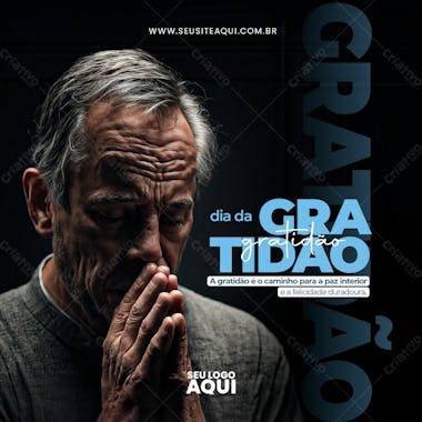 Dia da gratidão | dia nacional da gratidão | psd editável