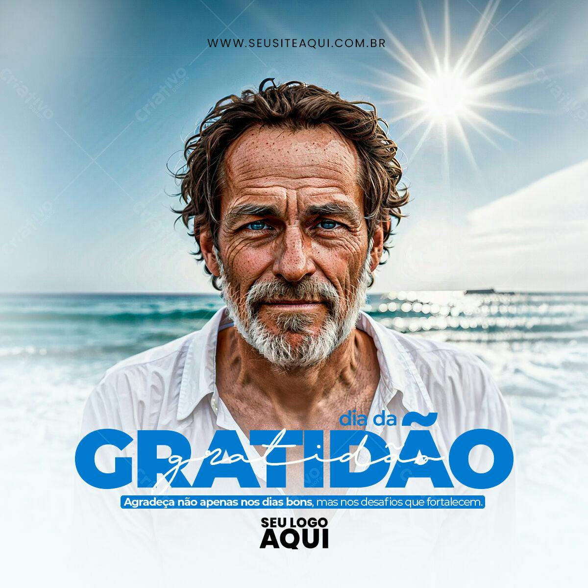 Post para Dia da Gratidão PSD Editável
