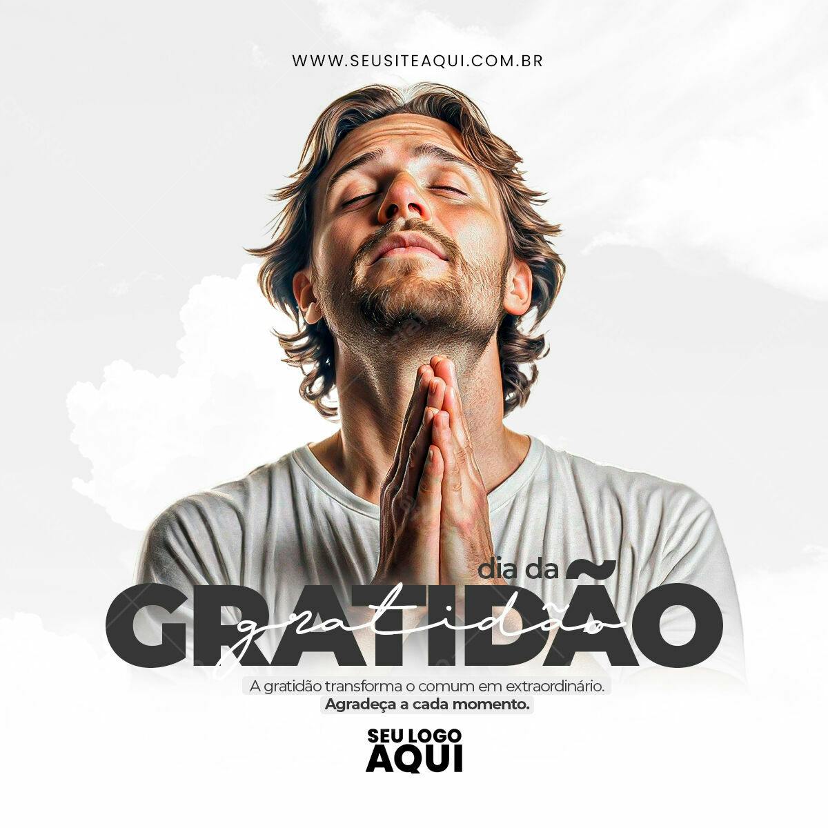 Post para o Dia da Gratidão PSD Editável