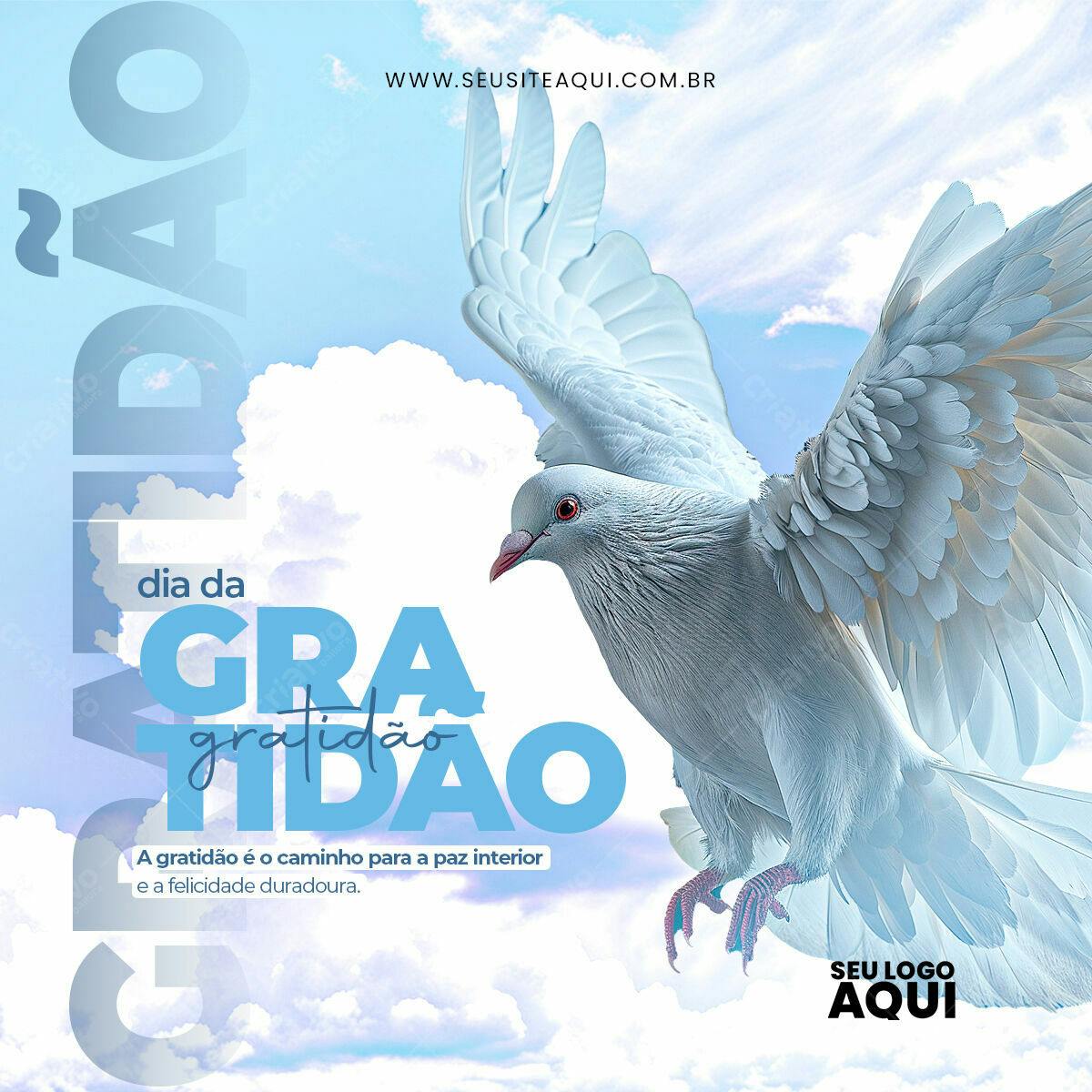 Post para o Dia da Gratidão PSD Editável