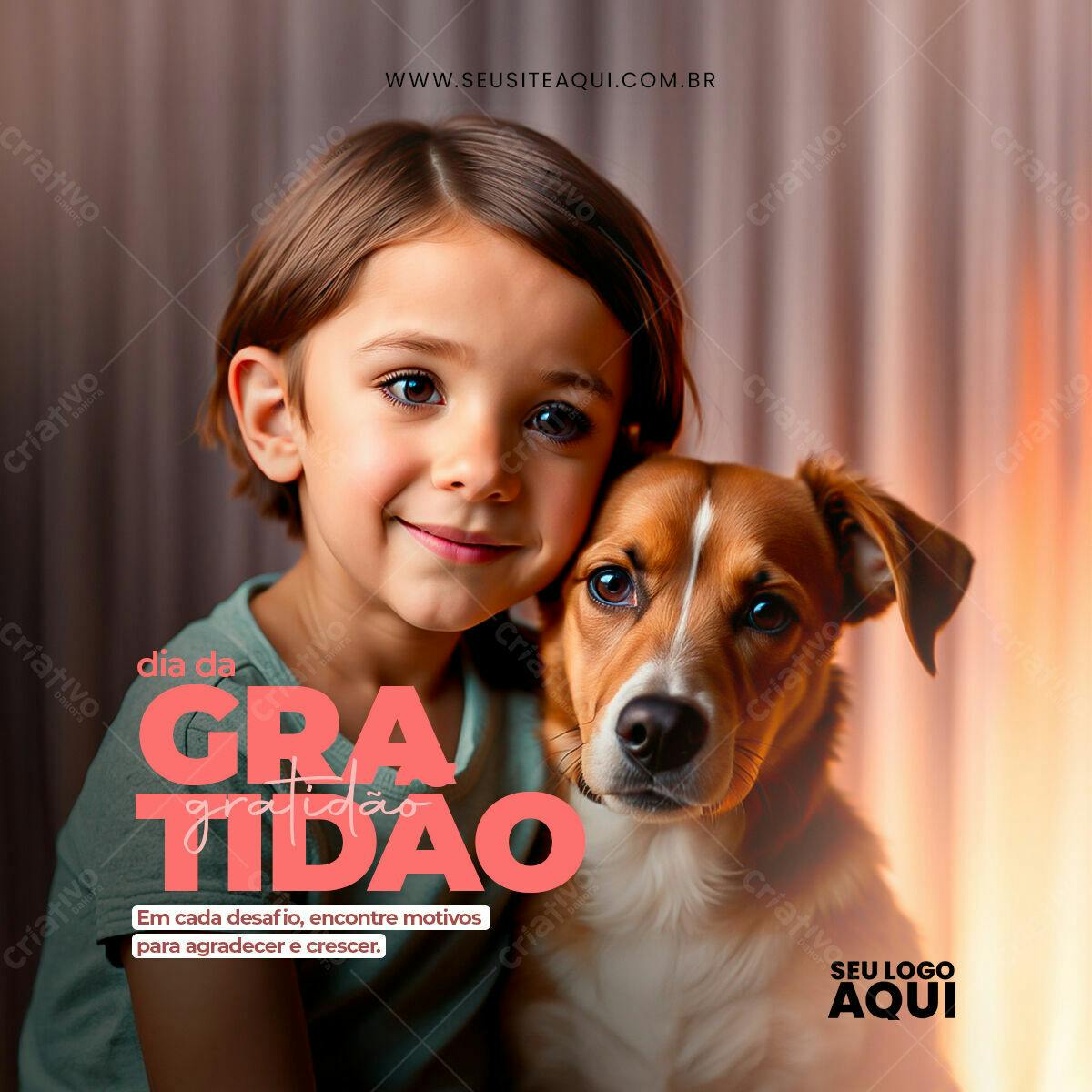 Postagem Dia da Gratidão PSD Editável