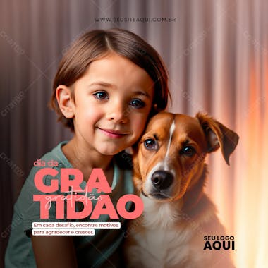 Dia da gratidão | dia nacional da gratidão | psd editável