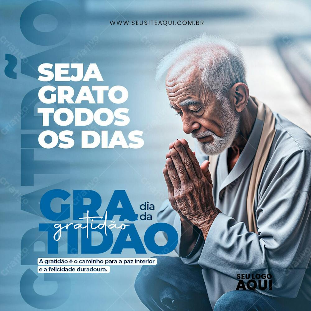 DIA DA GRATIDÃO | DIA NACIONAL DA GRATIDÃO | PSD EDITÁVEL