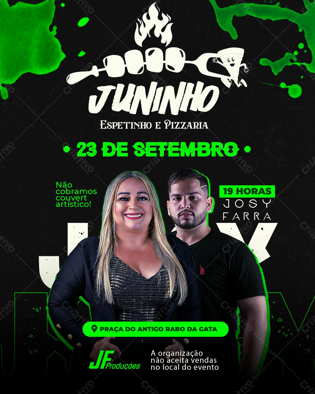 Flyer para Evento Junino com Josy Farra PSD Editável