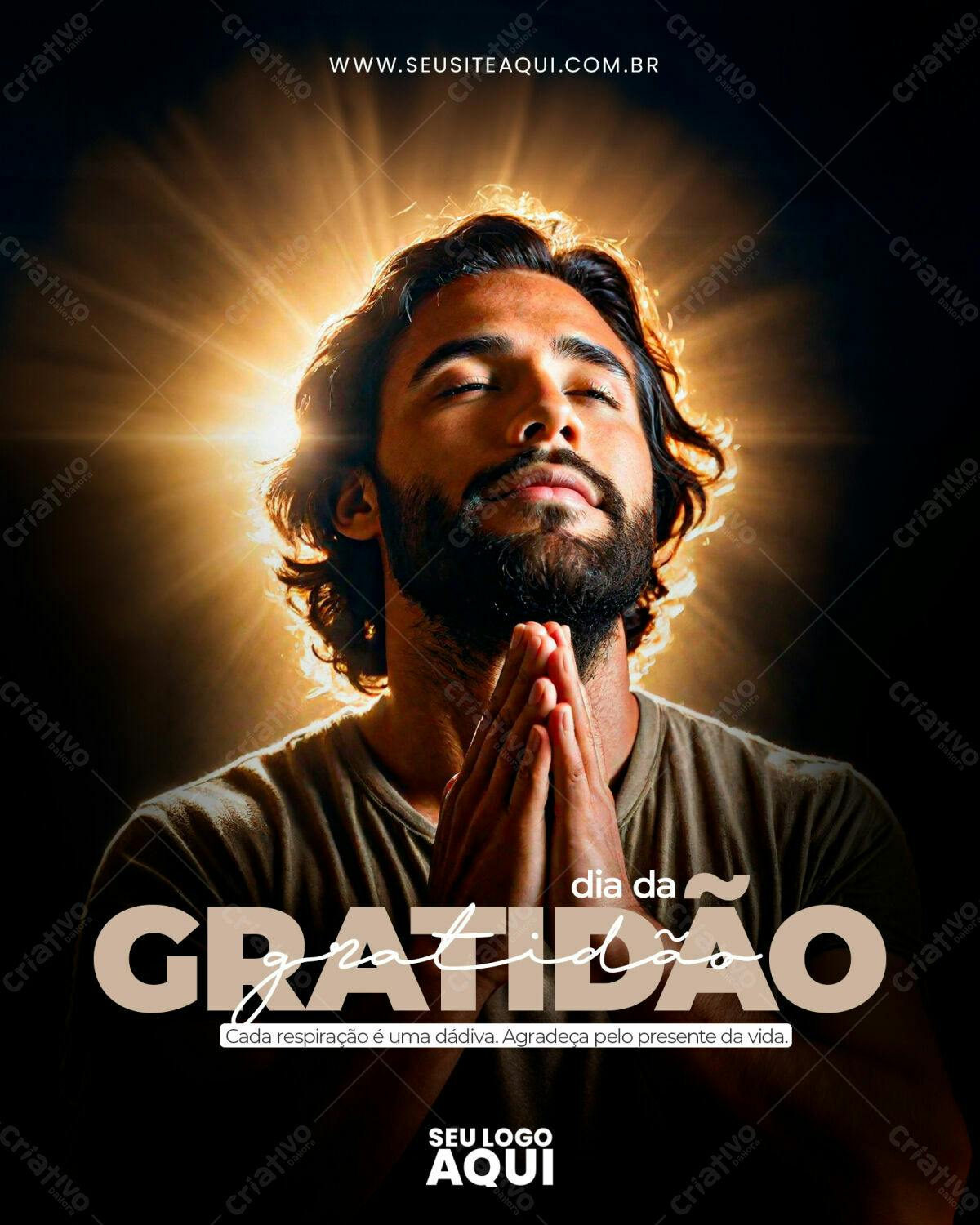 Flyer Dia da Gratidão PSD Editável