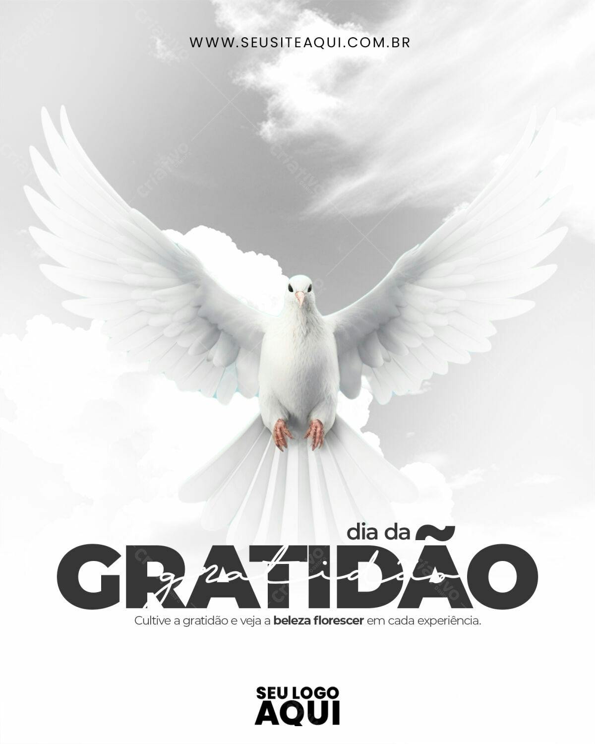 Flyer Dia da Gratidão PSD Editável