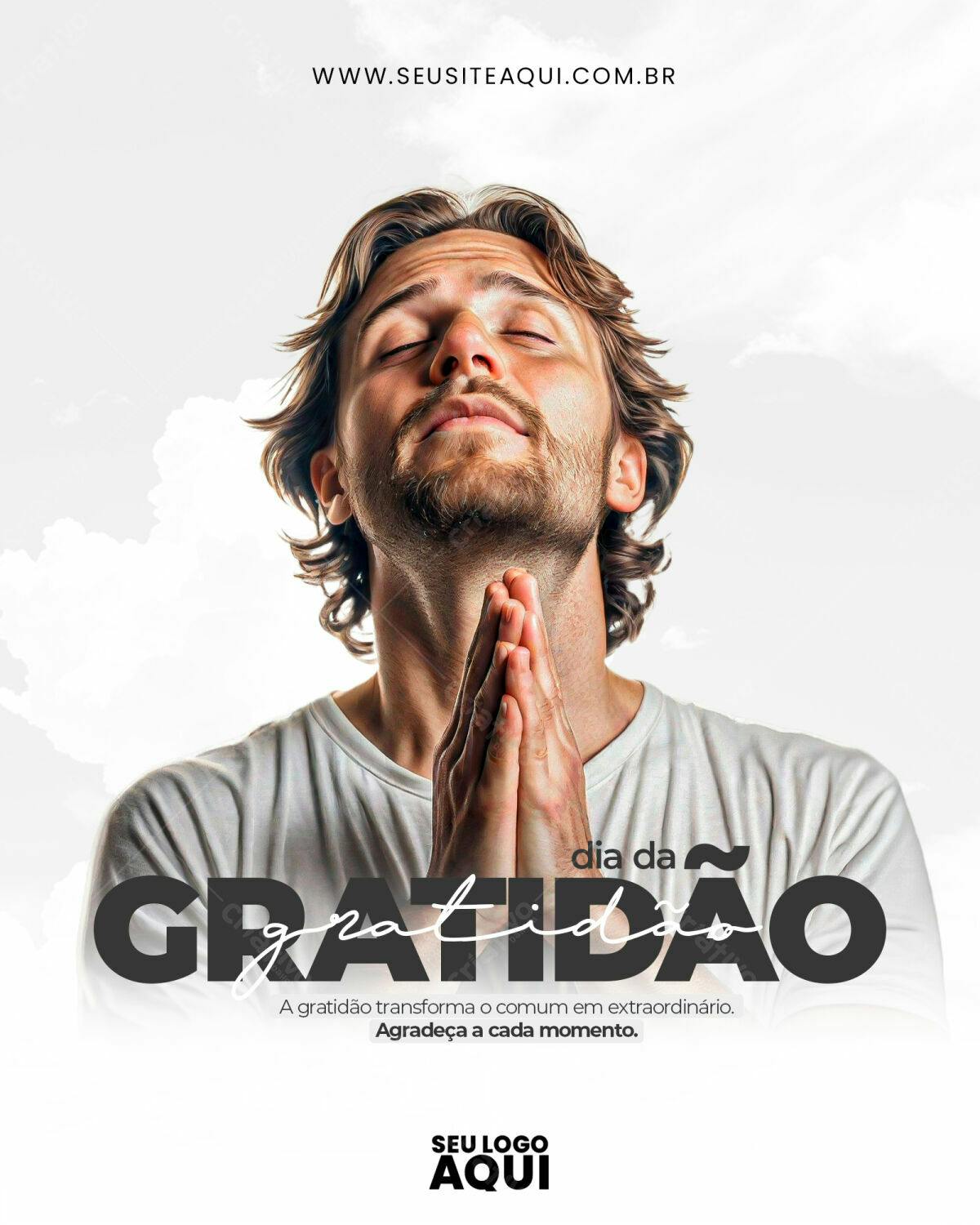 Flyer Dia da Gratidão PSD Editável