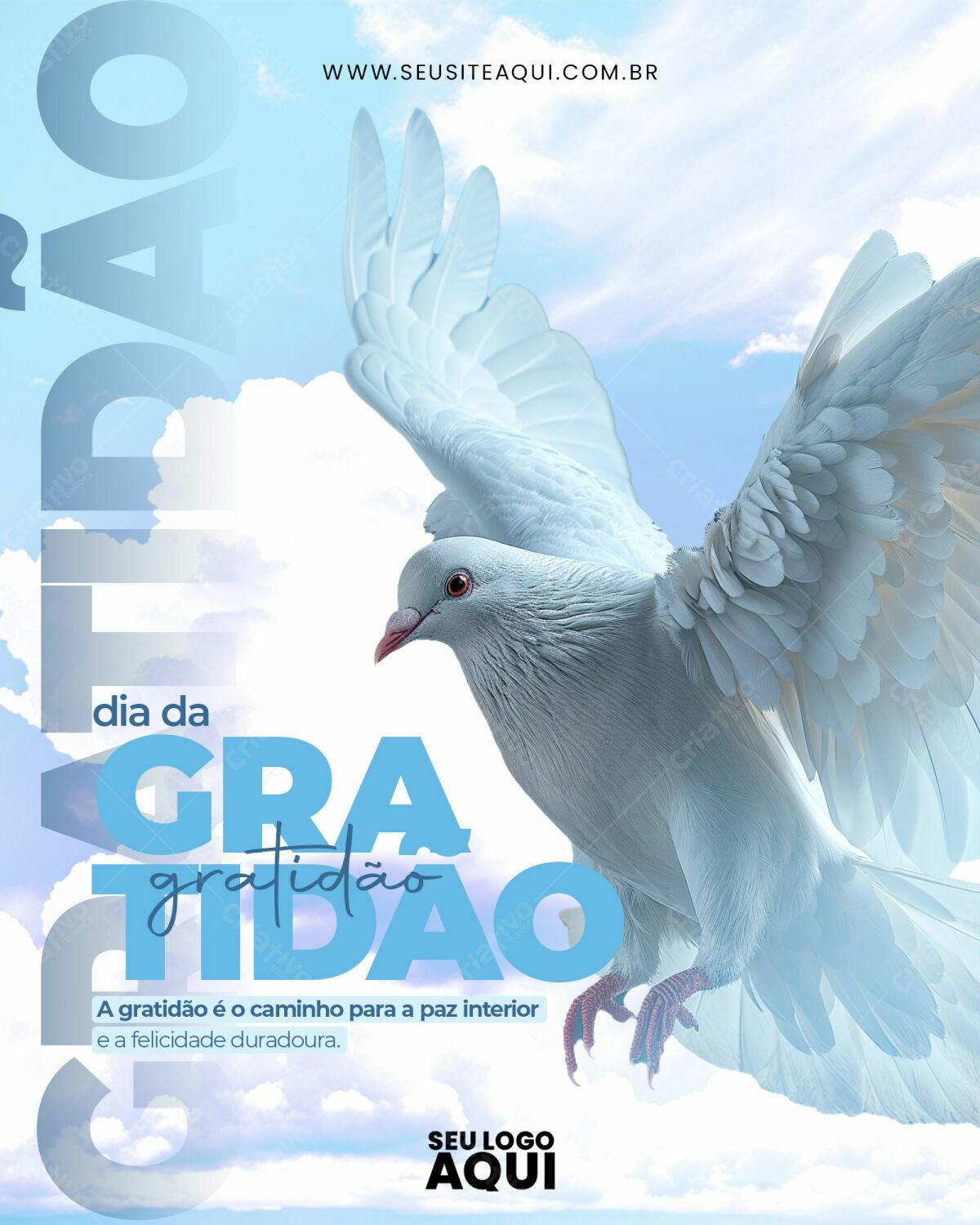 Flyer Dia da Gratidão PSD Editável