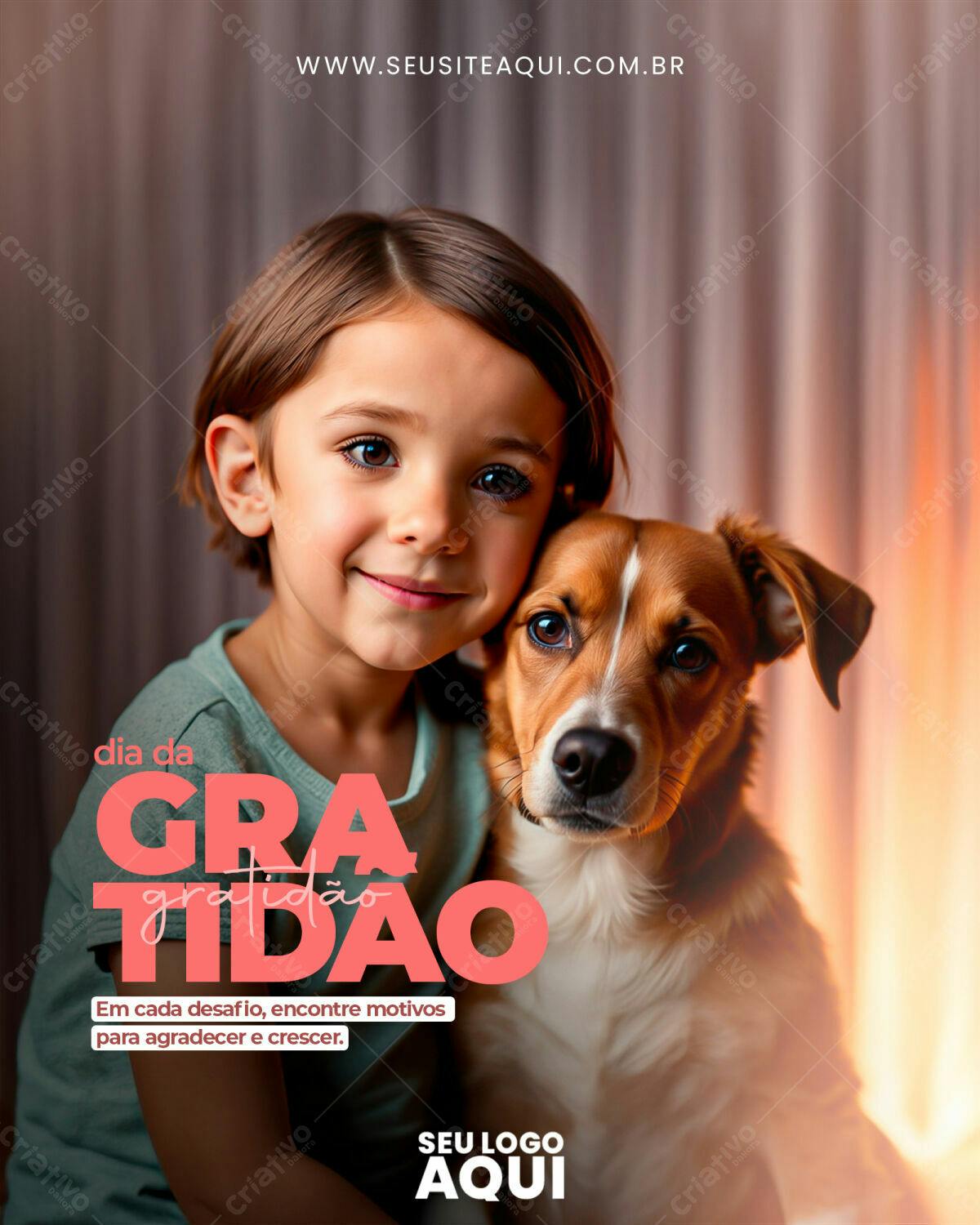 Post para o Dia da Gratidão PSD Editável