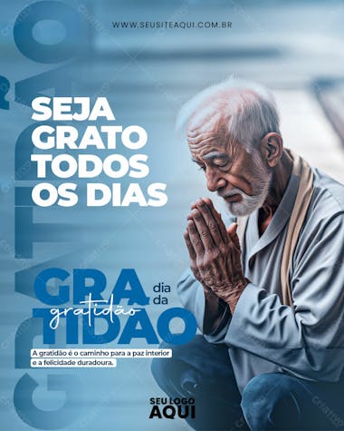 Feed | dia da gratidão | dia nacional da gratidão | psd edit