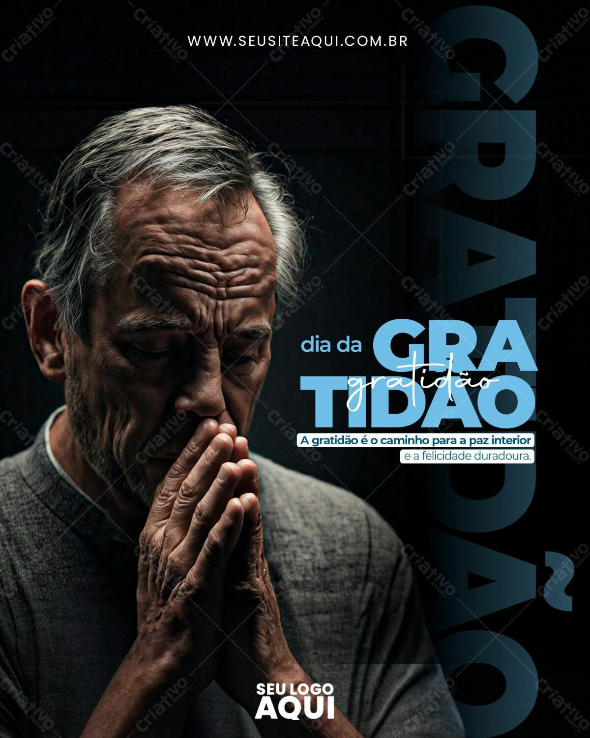 Post para o Dia da Gratidão PSD Editável