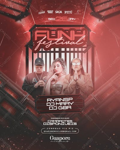 Flyer Evento Funk Festival