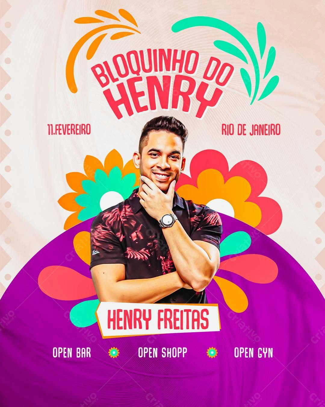 Flyer Bloquinho do Henry PSD Editável