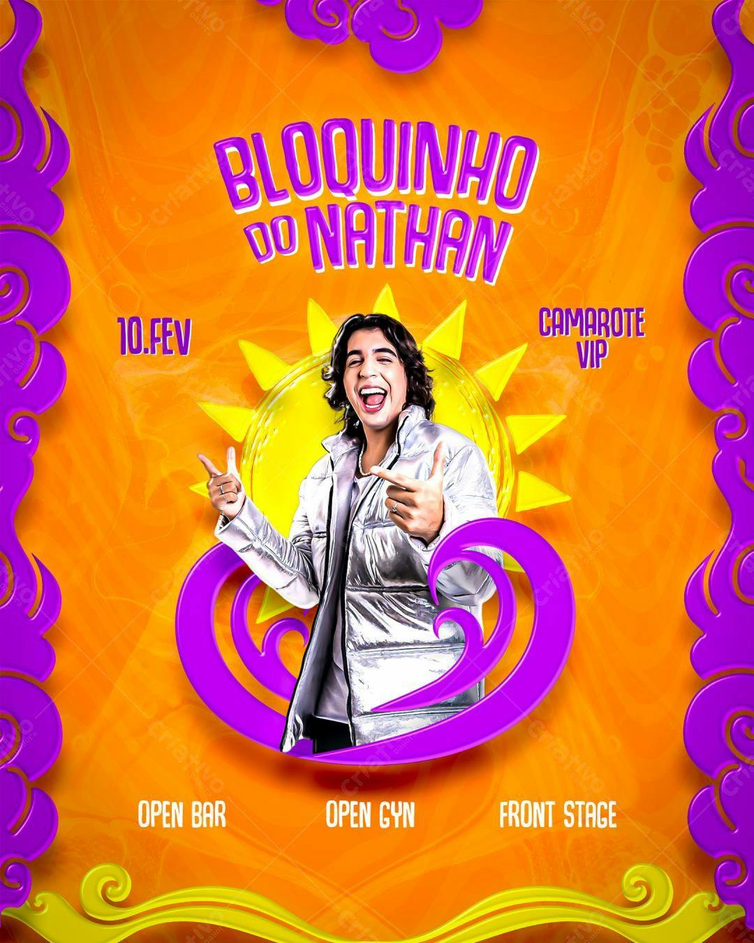 Flyer Bloquinho do Nathan PSD Editável