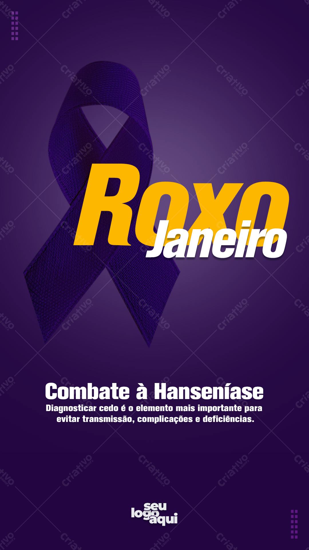 Flyer Janeiro Roxo PSD Editável