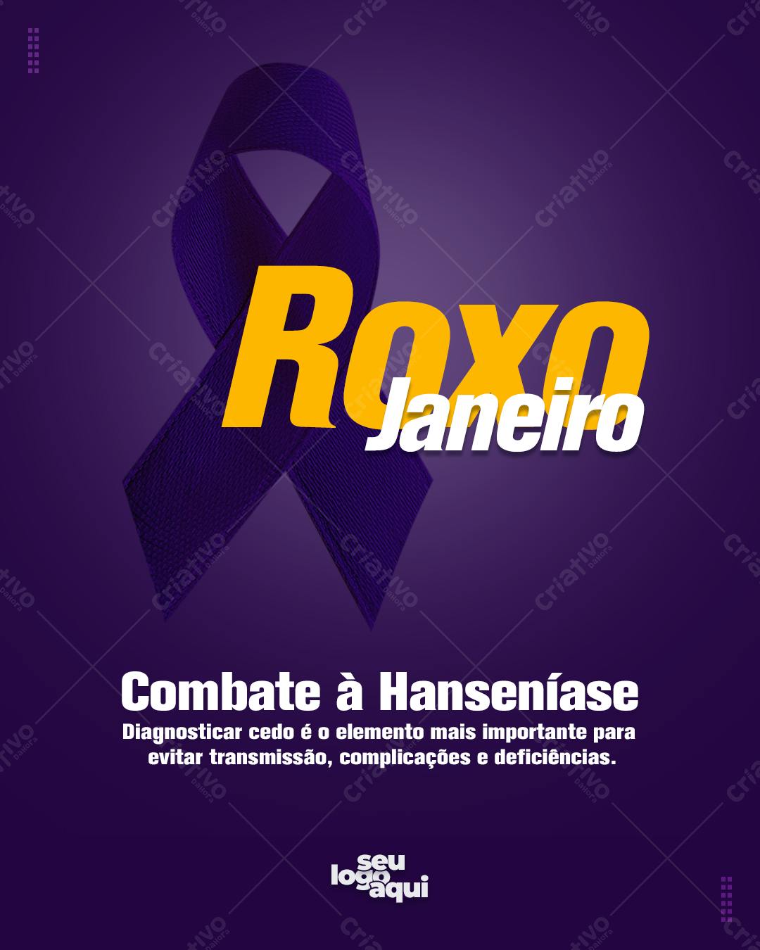 Banner Janeiro Roxo PSD Editável