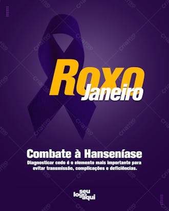 Janeiro roxo , arte editável, data comemorativa, flyer, psd, imagens inclusas