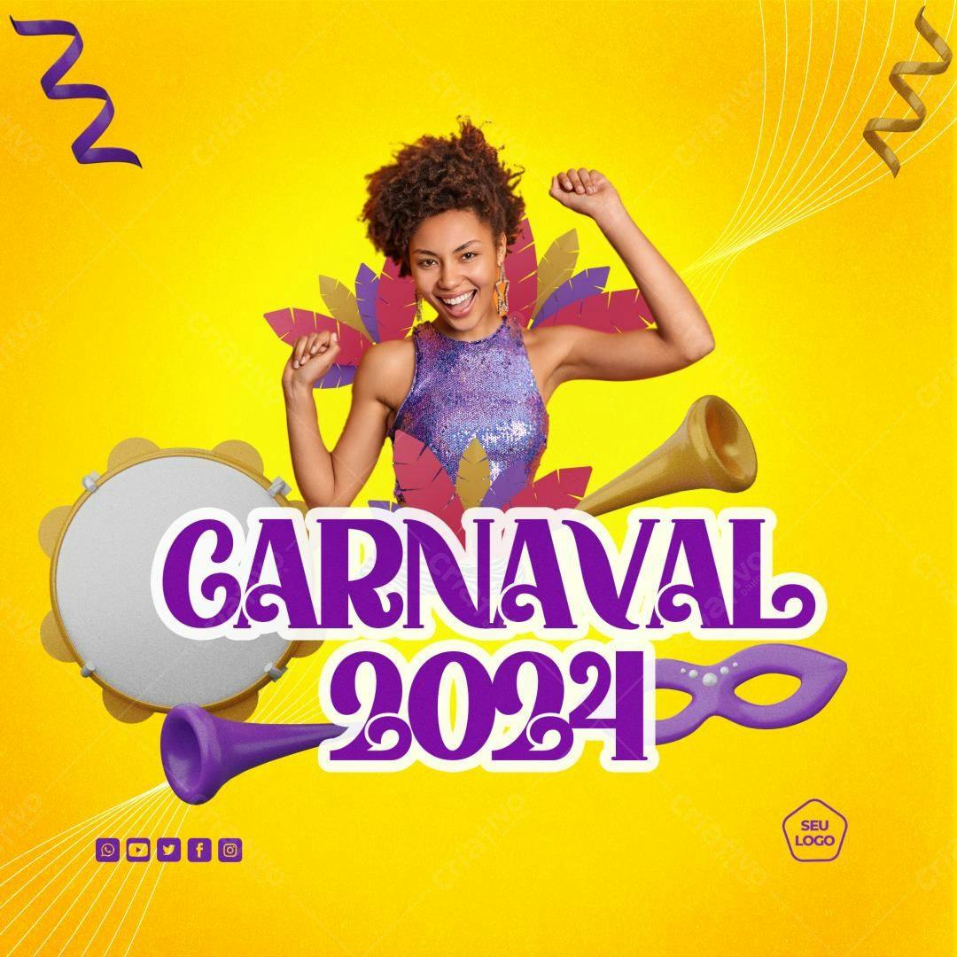Flyer Carnaval 2024 PSD Editável