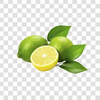 Imagem hortifrutti limão com fundo transparente cena 01
