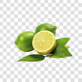 Imagem hortifrutti limão com fundo transparente cena 02