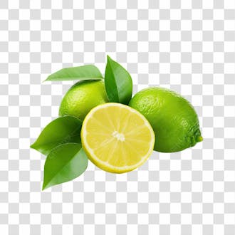 Imagem hortifrutti limão com fundo transparente cena 04