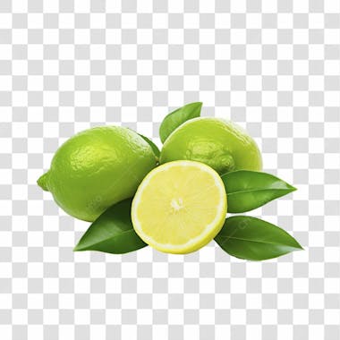 Imagem hortifrutti limão com fundo transparente cena 03