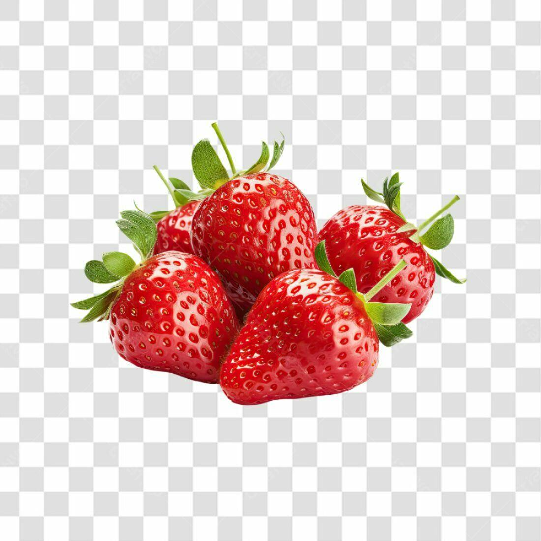 Icone Morangos Vermelhos PNG com fundo transparente