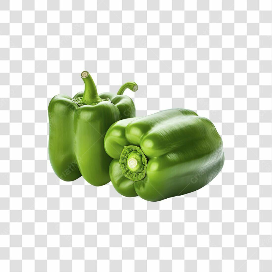 Icone de Pimentão Verde PNG com fundo transparente