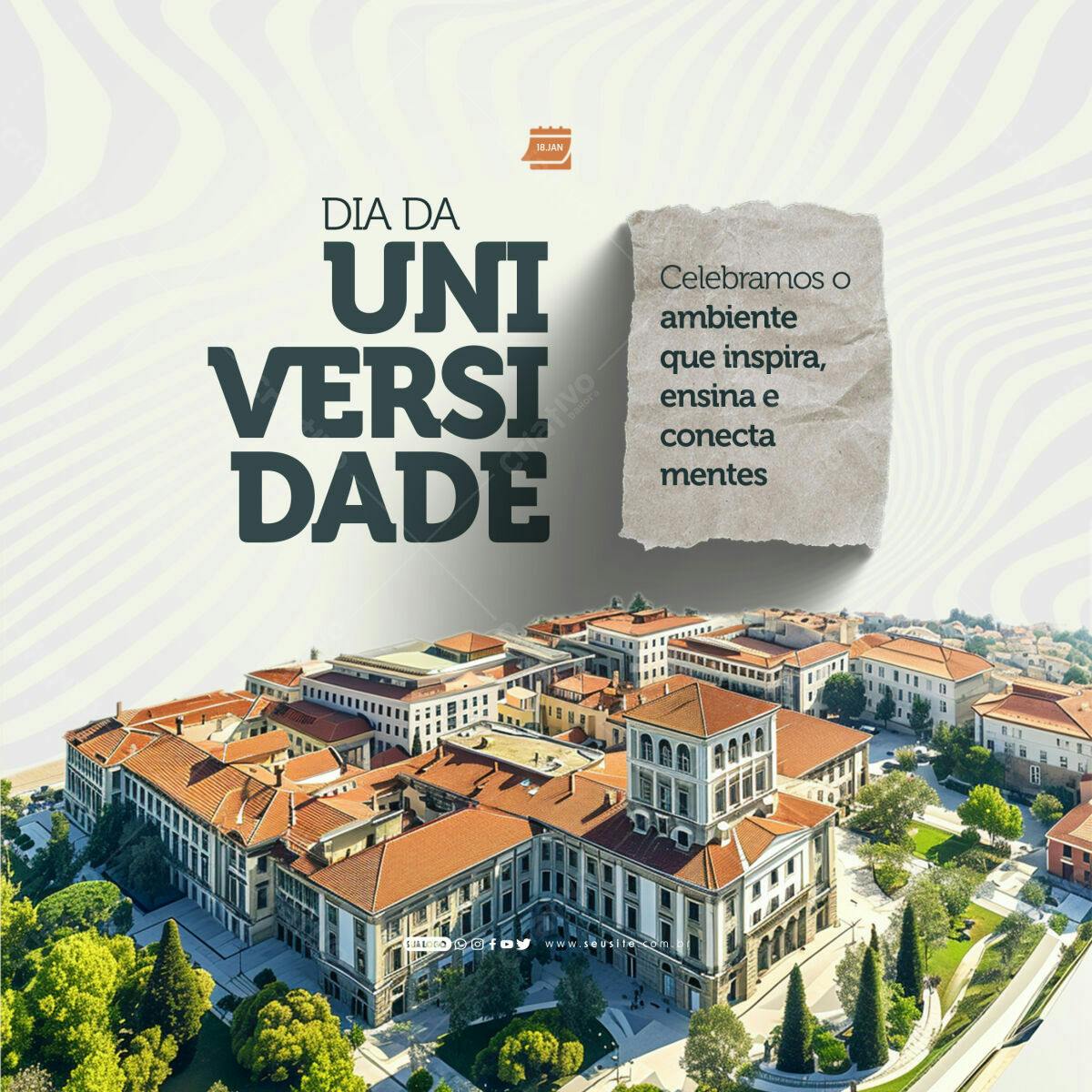 Postagem Dia da Universidade PSD Editável
