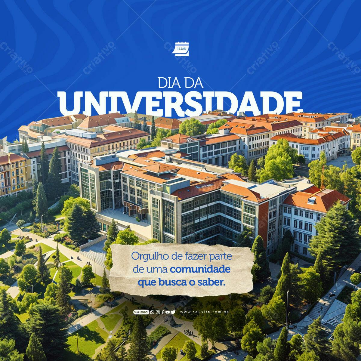 Post para Dia da Universidade PSD Editável