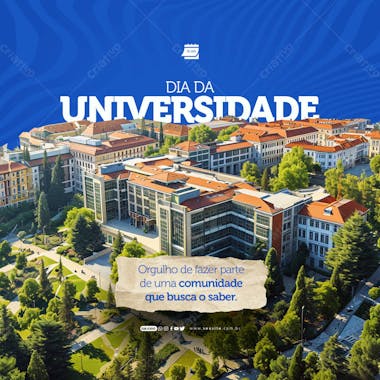 Social media dia da universidade comunicadade que busca o saber