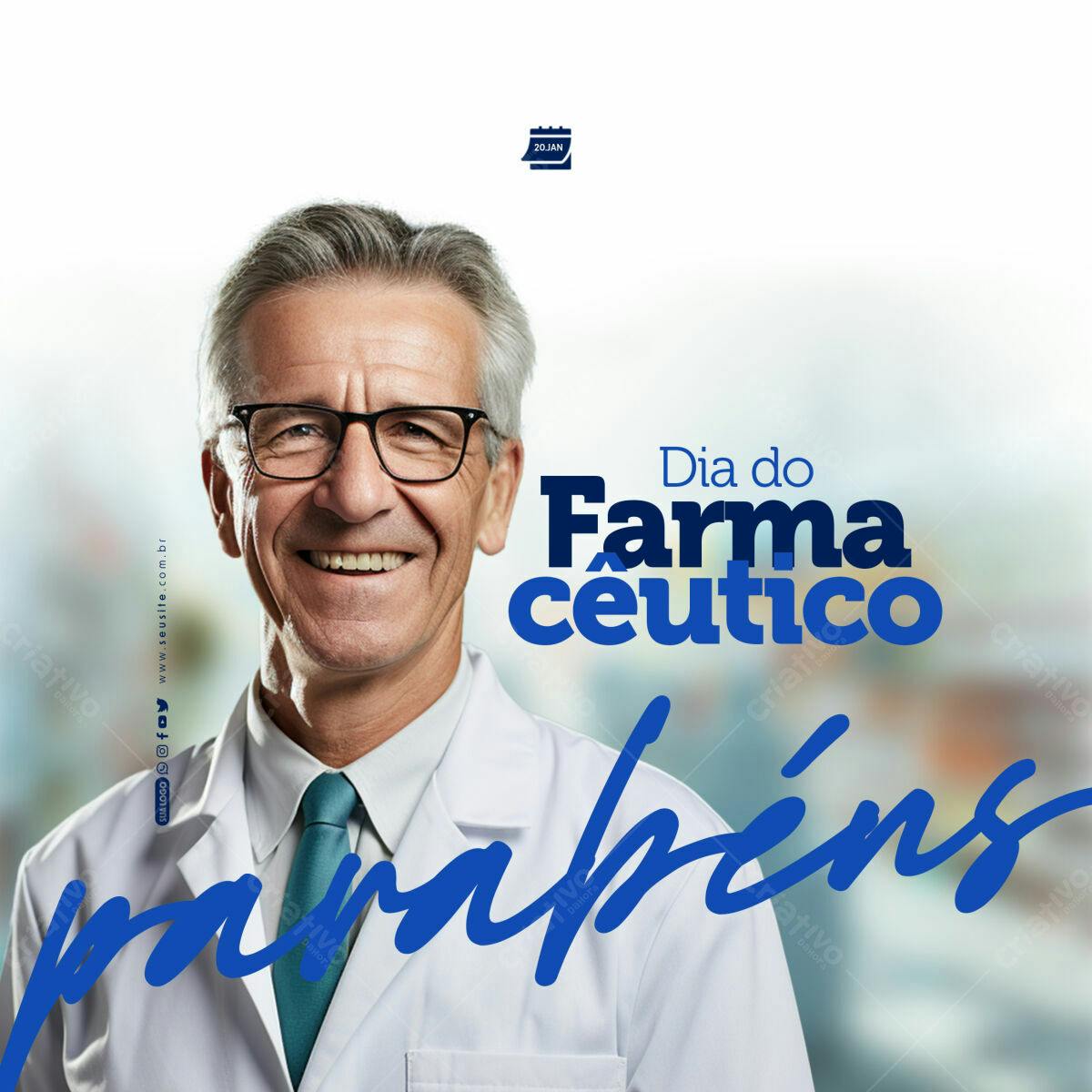 Postagem Dia do Farmacêutico PSD Editável