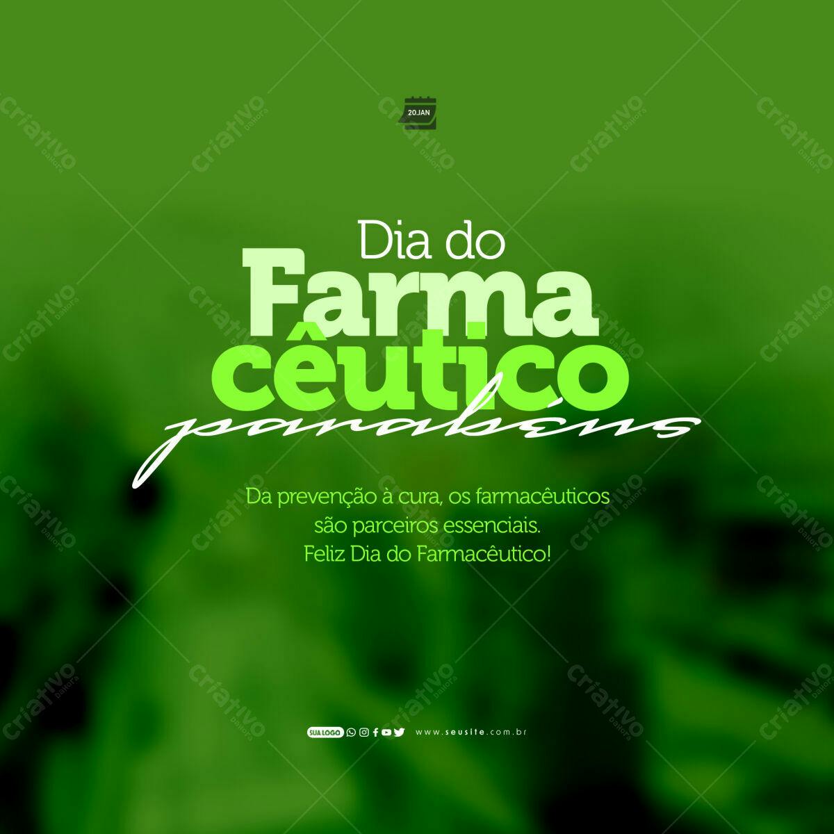 Postagem Dia do Farmacêutico PSD Editável