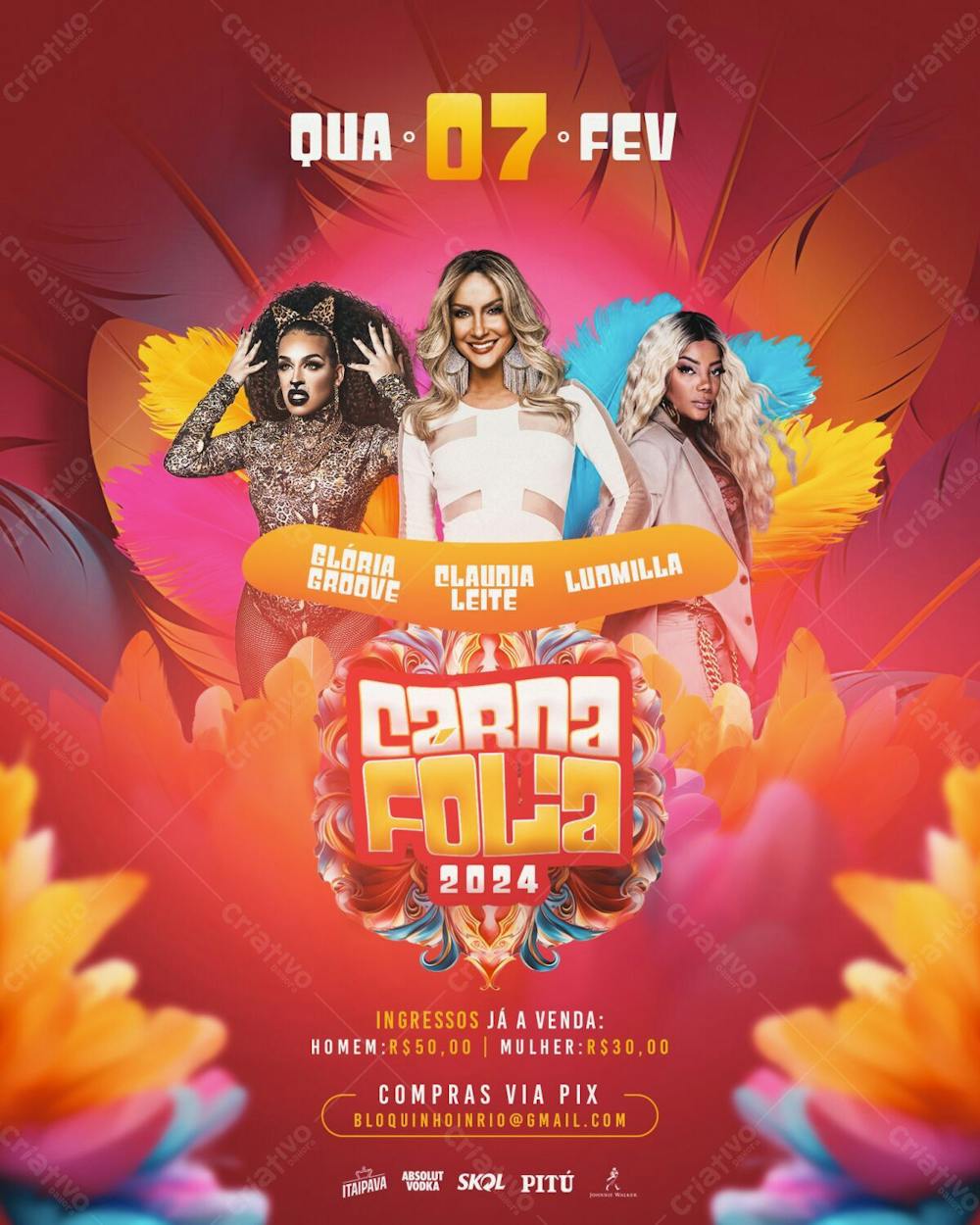 Flyer Evento Carna Fólia 2024