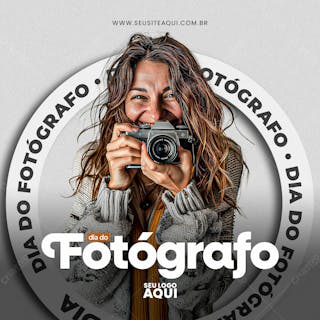 Dia do fotógrafo | dia nacional | psd editável
