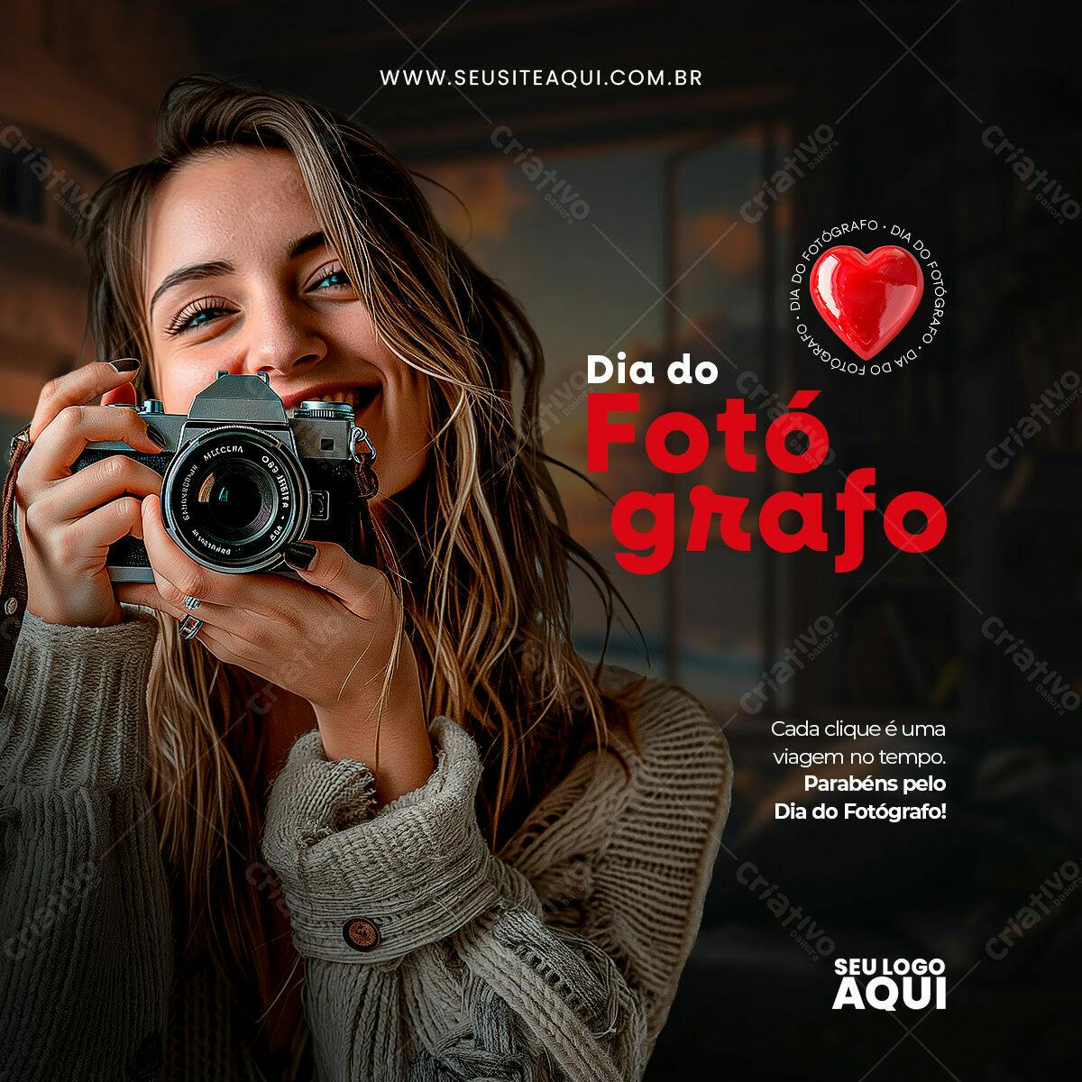 Postagem Dia do Fotógrafo PSD Editável