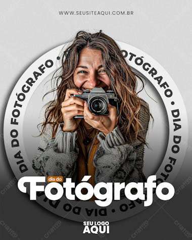 Feed | dia do fotógrafo | dia nacional | psd editável