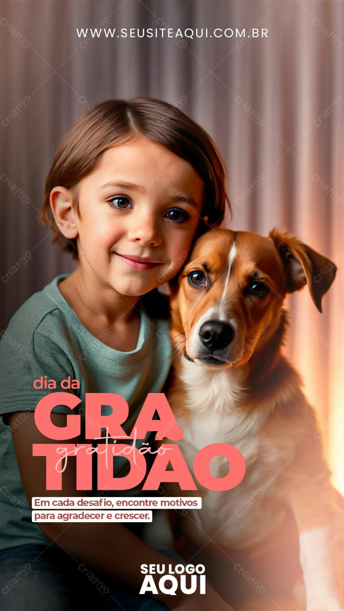 Post para o Dia da Gratidão PSD Editável