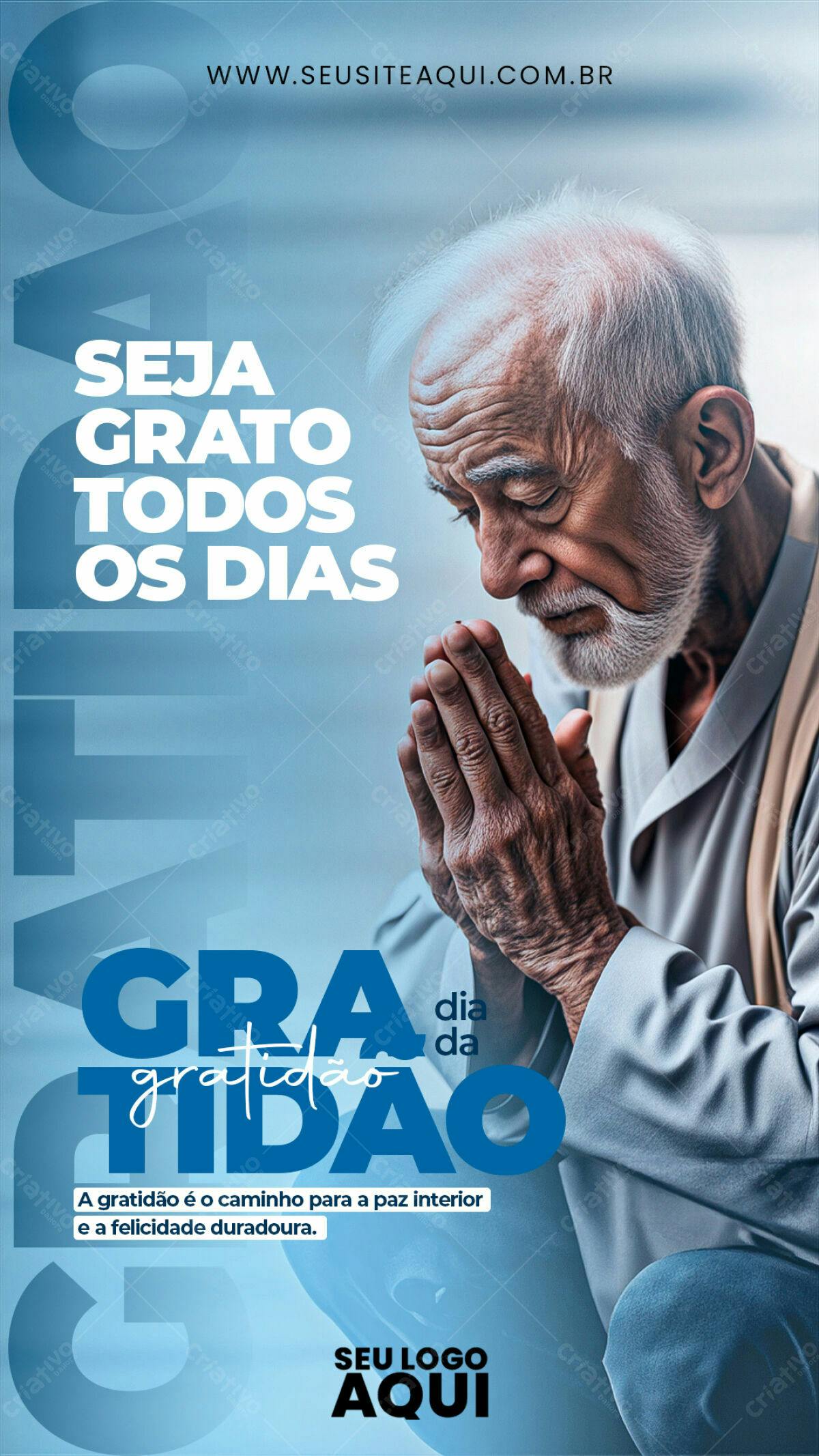 Flyer Dia da Gratidão PSD Editável