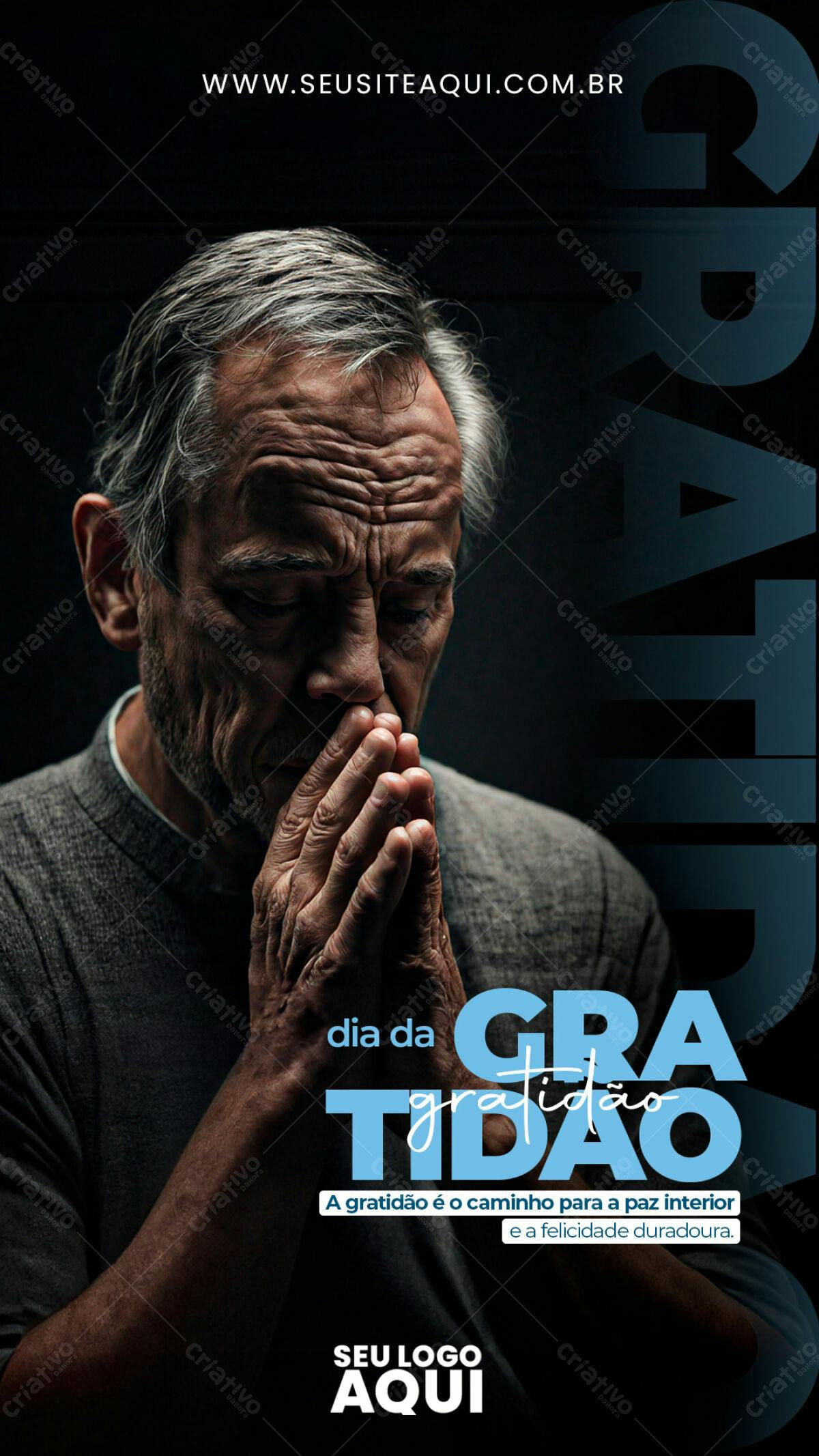 Flyer Dia da Gratidão PSD Editável
