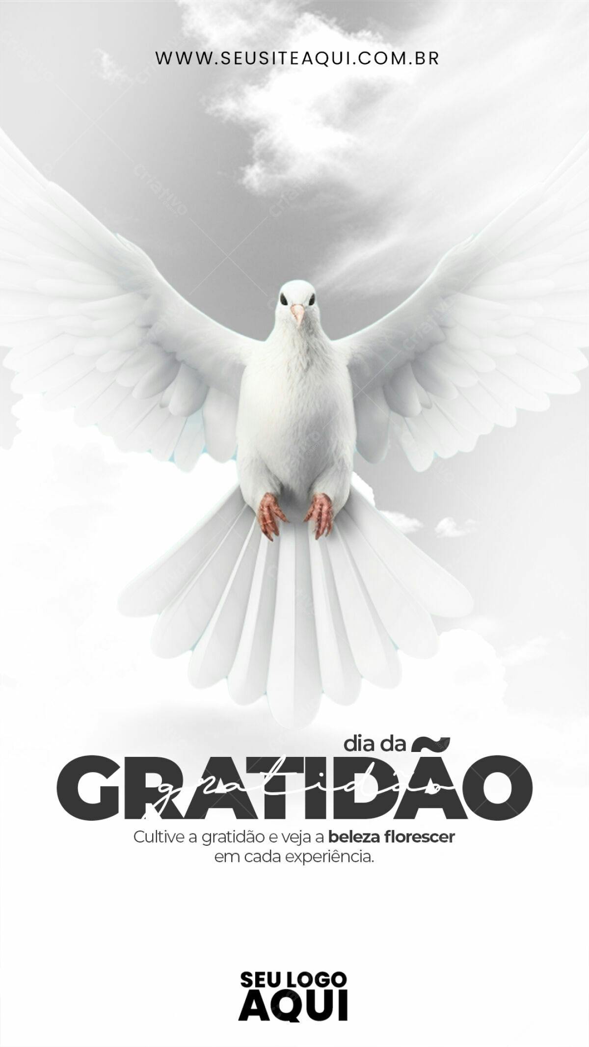 Poster Dia da Gratidão PSD Editável