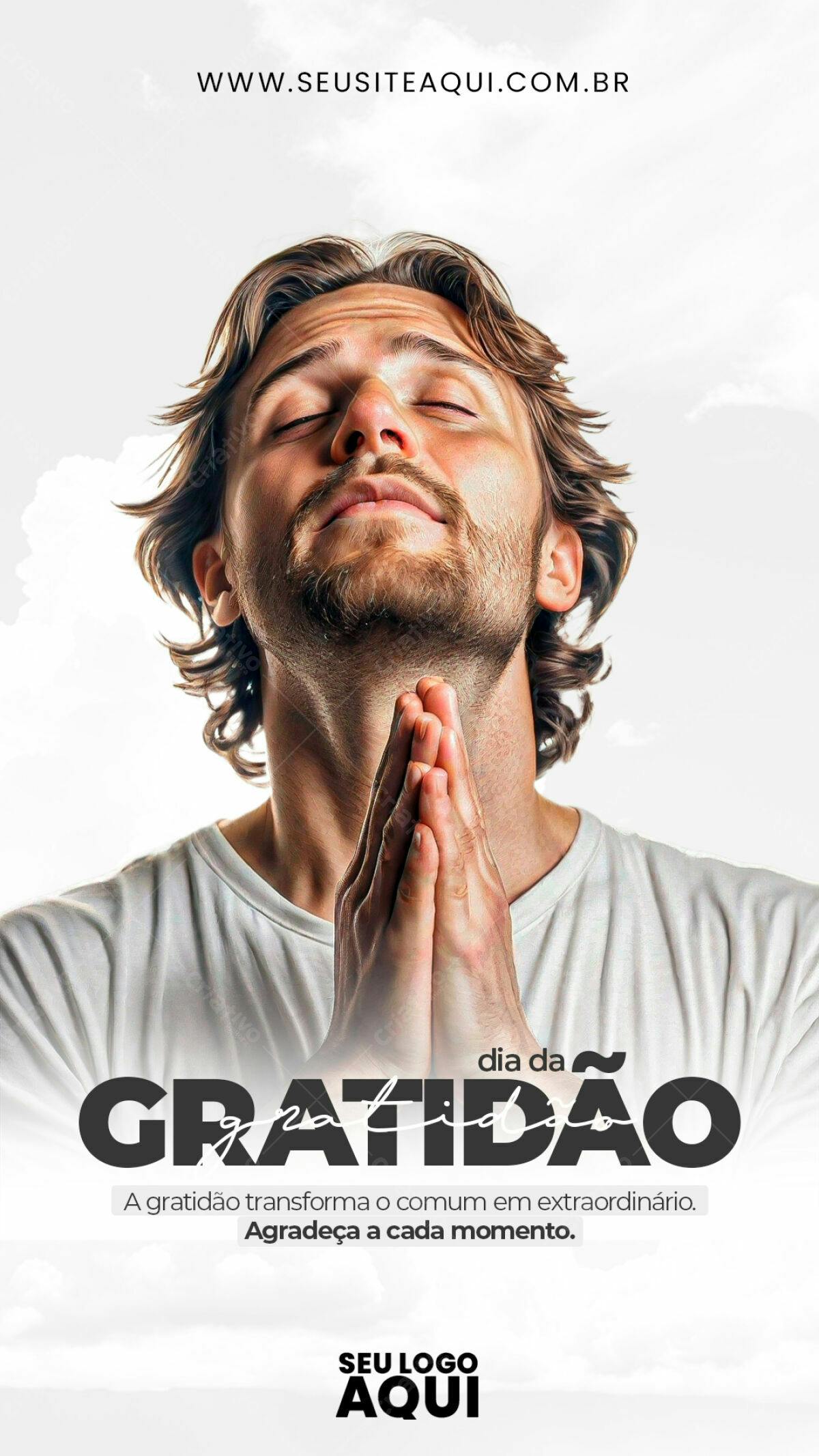 Flyer Dia da Gratidão PSD Editável