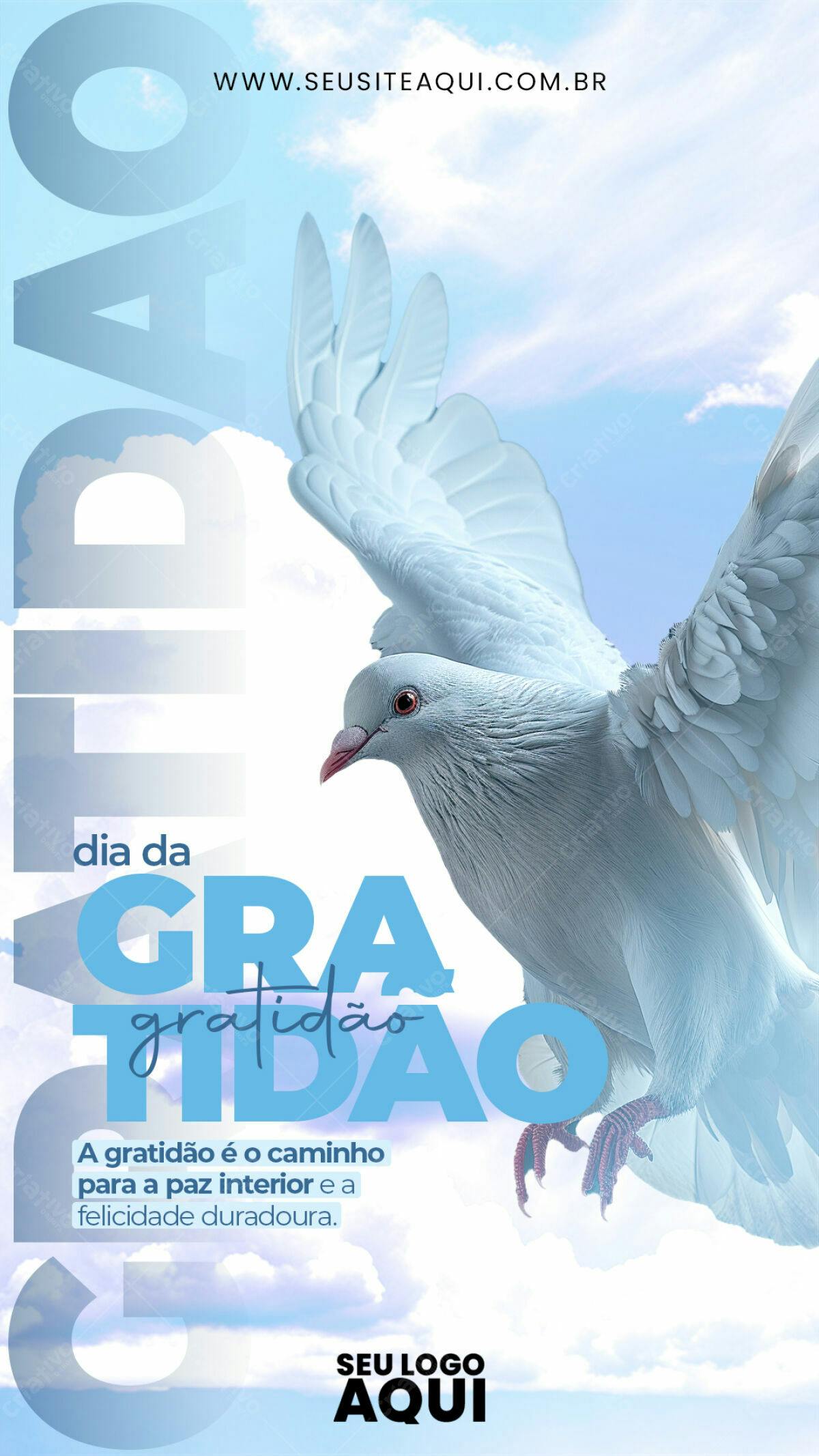 Flyer Dia da Gratidão PSD Editável