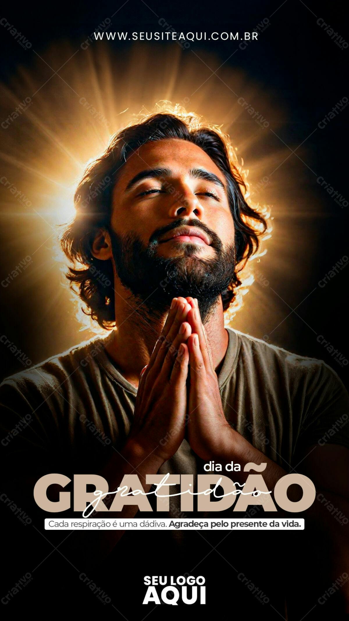 Flyer Dia da Gratidão PSD Editável
