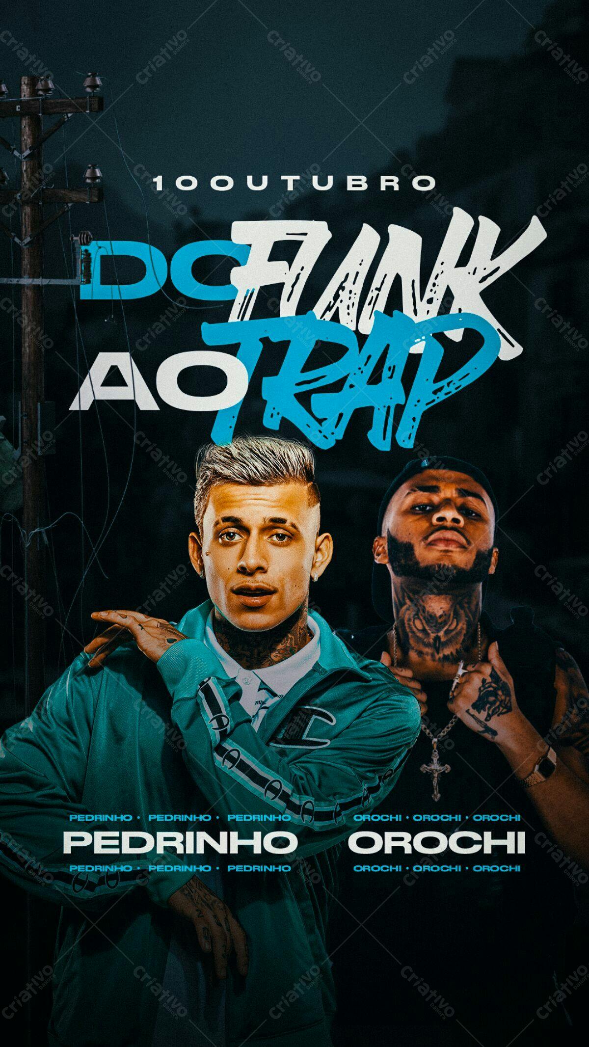 Flyer para Show Pedrinho e Orochi PSD Editável