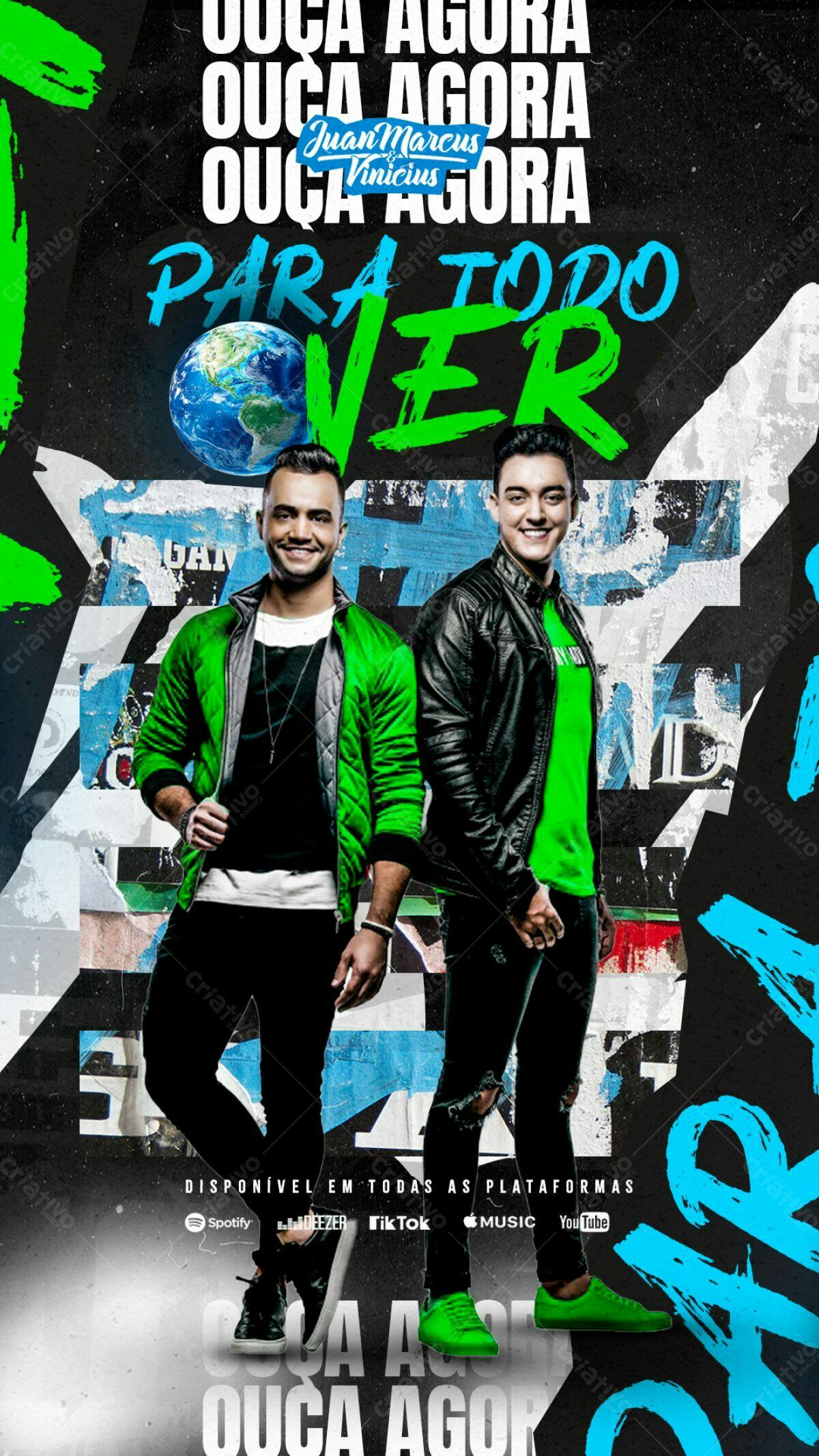 Flyer Musical para Lançamento da Música PSD Editável